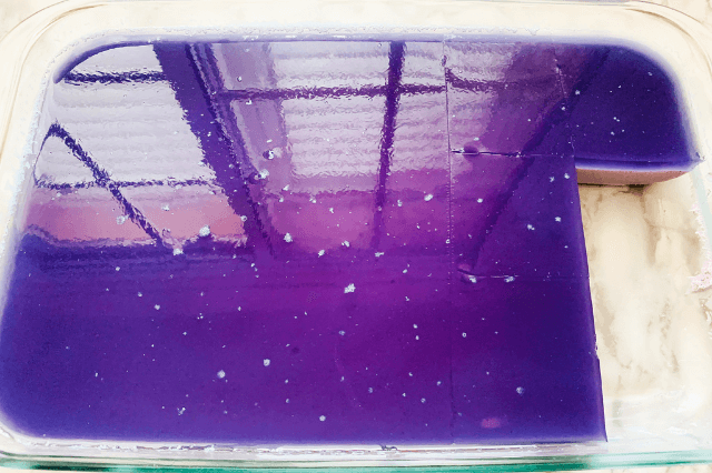 Heidelbeer-Joghurt-Dessert mit Götterspeise